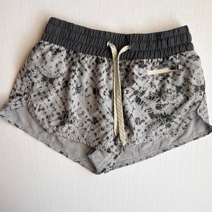 Vuori Clementine Shorts Gray Shibori Drawstring Women's XXS